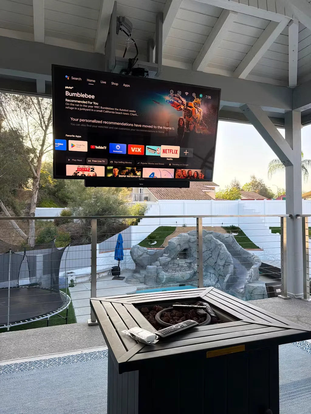 SYLVOX Deck Pro 3.0 Outdoor TV (Google TV) — 4K, 1000 Nits, Partial Sun