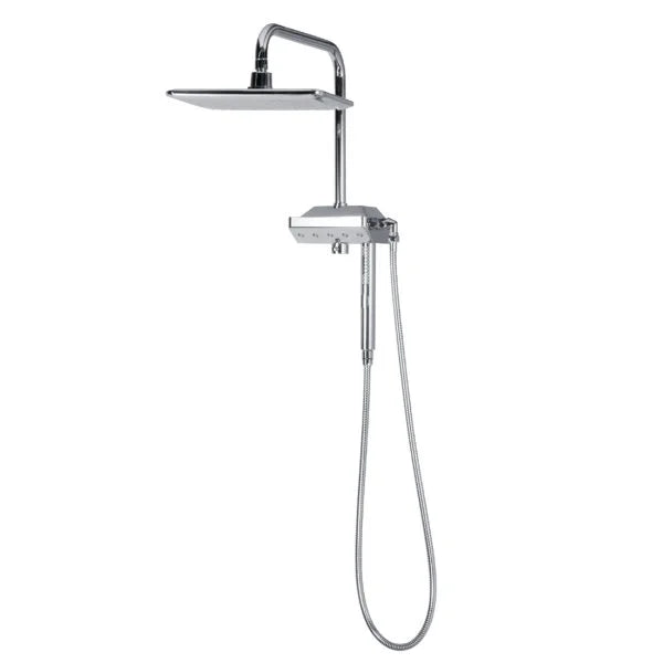 PULSE ShowerSpas AquaPower Shower System — 11" Air-Infusion Rain Showerhead, Magnetic Handshower, 180° Pivoting Arm