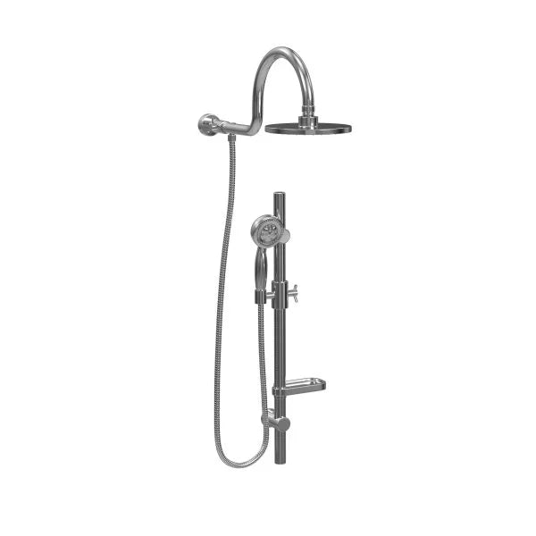 PULSE ShowerSpas AquaRain Shower System — 8" Rain Showerhead + 5-Function Handshower with Separate Slide Bar