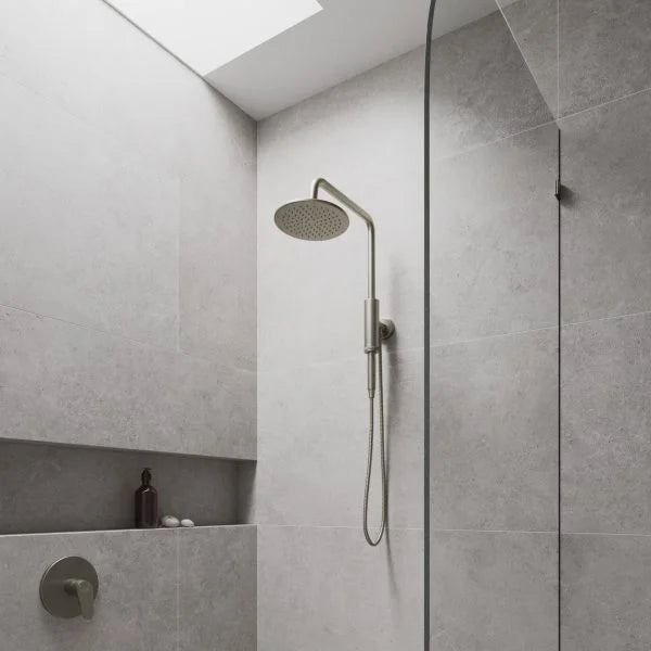 PULSE ShowerSpas Aquarius Shower System — 8" Rain Showerhead + Magnetic Massage Handshower, Pivoting Arm