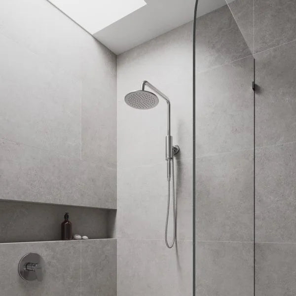 PULSE ShowerSpas Aquarius Shower System — 8" Rain Showerhead + Magnetic Massage Handshower, Pivoting Arm