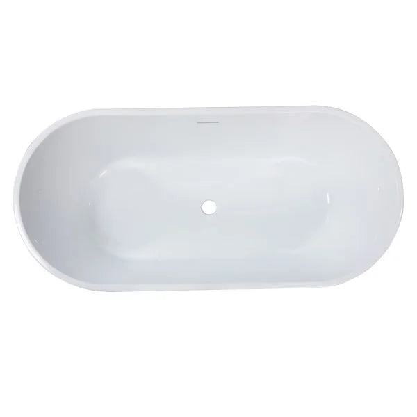 PULSE ShowerSpas 67″ & 59″ Oval Acrylic Freestanding Soaking Tub — Two Sizes | PT-1003