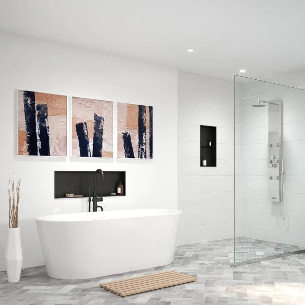 PULSE ShowerSpas 67″ & 59″ Oval Acrylic Freestanding Soaking Tub — Two Sizes | PT-1003
