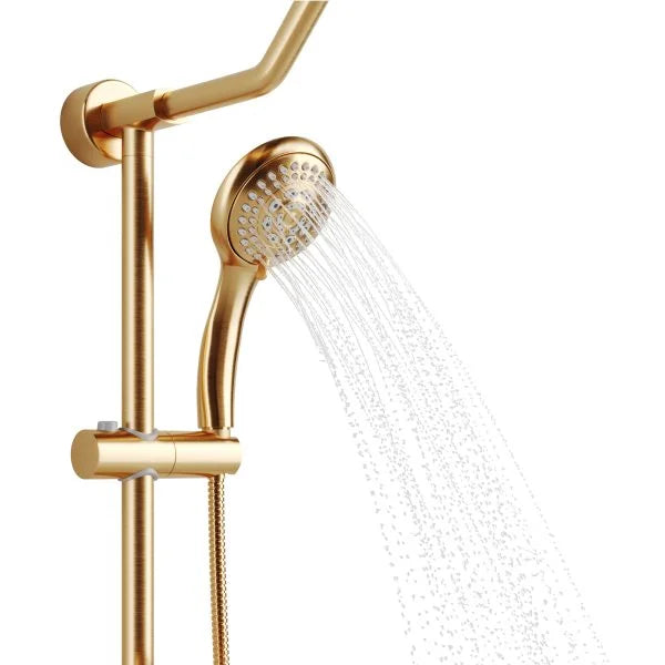 PULSE ShowerSpas Kauai Shower System — 8" Rain Showerhead + 5-Function Handshower, Drill-Less Install