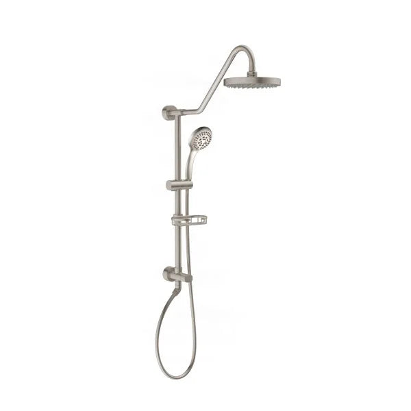 PULSE ShowerSpas Kauai Shower System — 8" Rain Showerhead + 5-Function Handshower, Drill-Less Install