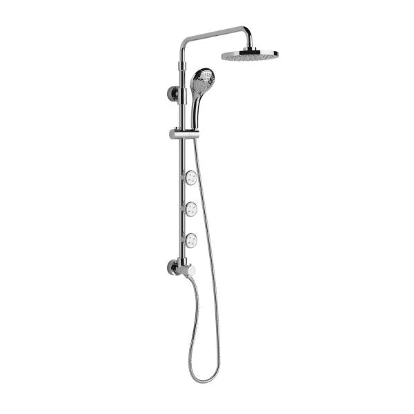 PULSE ShowerSpas Lanikai Shower System — 8" Rain Showerhead, 3 PowerSpray™ Body Jets, 5-Function Handshower