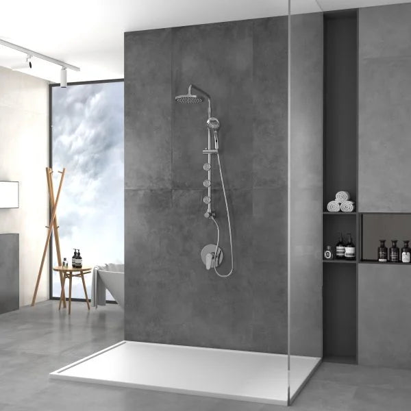 PULSE ShowerSpas Lanikai Shower System — 8" Rain Showerhead, 3 PowerSpray™ Body Jets, 5-Function Handshower