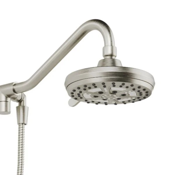 PULSE ShowerSpas Oasis Shower System — 5-Function Rain Showerhead + 6-Function Handshower with Trickle, Drill-Less Install