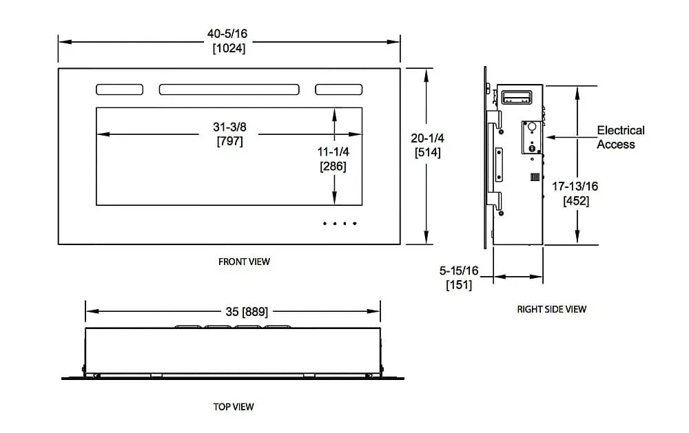 SimpliFire 40-in Allusion Wall Mount Electric Fireplace