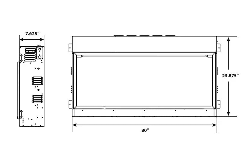 SimpliFire 78-in Scion Linear Built-In Electric Fireplace