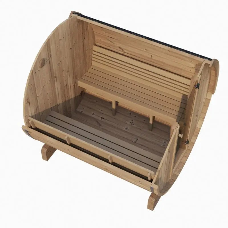 SaunaLife 6-Person Outdoor Barrel Sauna Model E8 | AQVINA World - Aqvina LLC