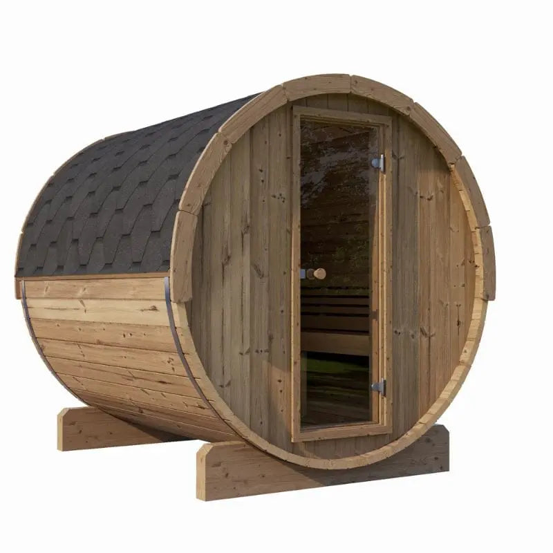 SaunaLife 6-Person Outdoor Barrel Sauna Model E8 | AQVINA World - Aqvina LLC
