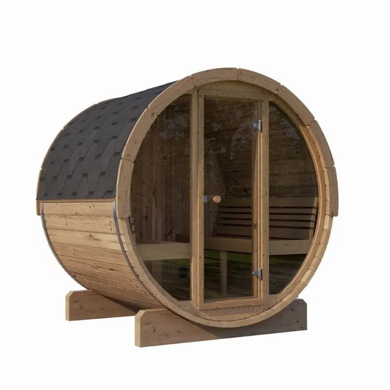 SaunaLife Model E8G 6-Person Outdoor Barrel Sauna | AQVINA World - Aqvina LLC