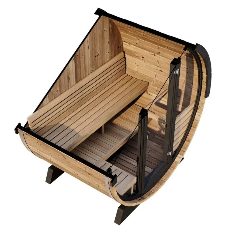 SaunaLife Model EE6G 4-Person Outdoor Barrel Sauna | AQVINA World - Aqvina LLC