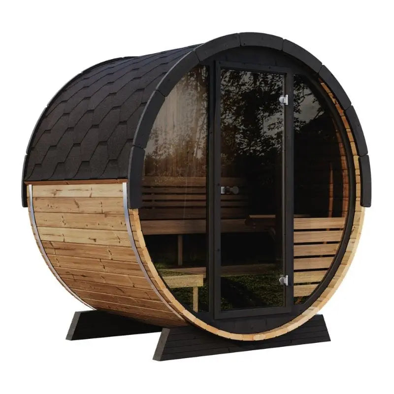 SaunaLife Model EE6G 4-Person Outdoor Barrel Sauna | AQVINA World - Aqvina LLC
