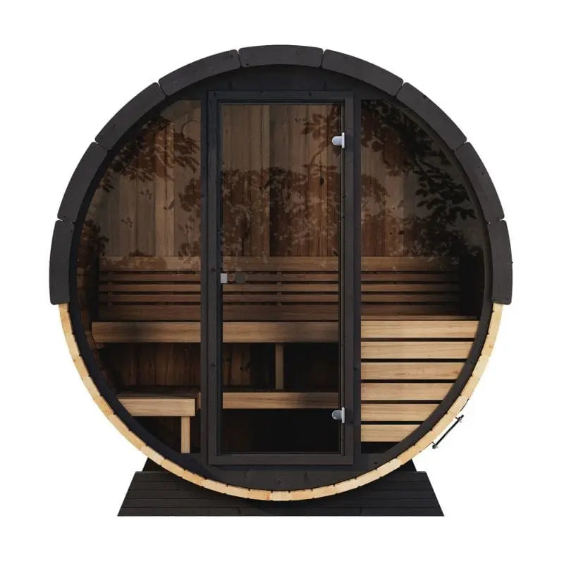 SaunaLife Model EE6G 4-Person Outdoor Barrel Sauna | AQVINA World - Aqvina LLC