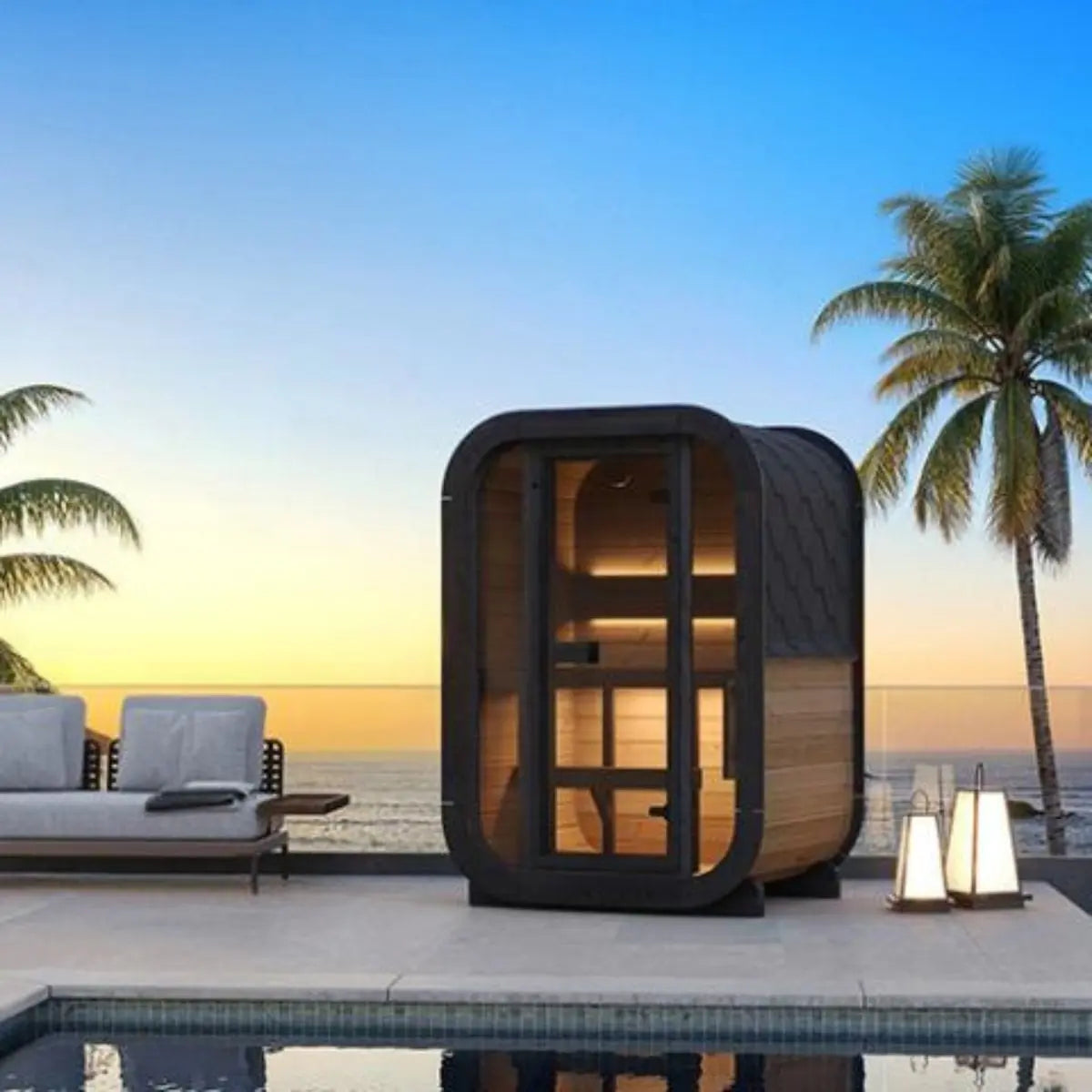 SaunaLife Cube-Series Model CL3G Outdoor Sauna | AQVINA World - Aqvina LLC