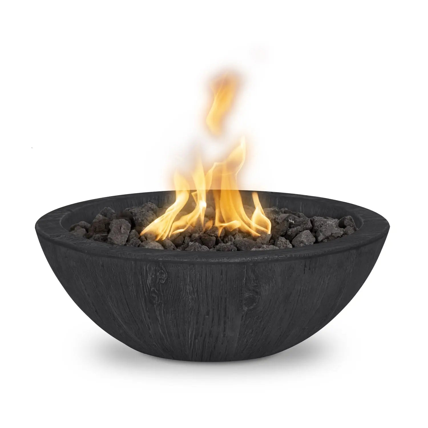 The Outdoor Plus Sedona Fire Bowl - GFRC Wood Grain - 27" - Aqvina LLC