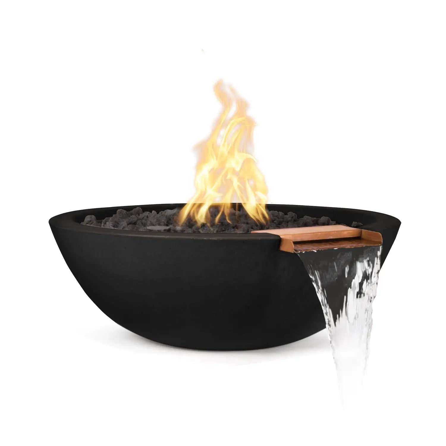 The Outdoor Plus Sedona Fire & Water Bowl - GFRC Concrete - 27" - Aqvina LLC
