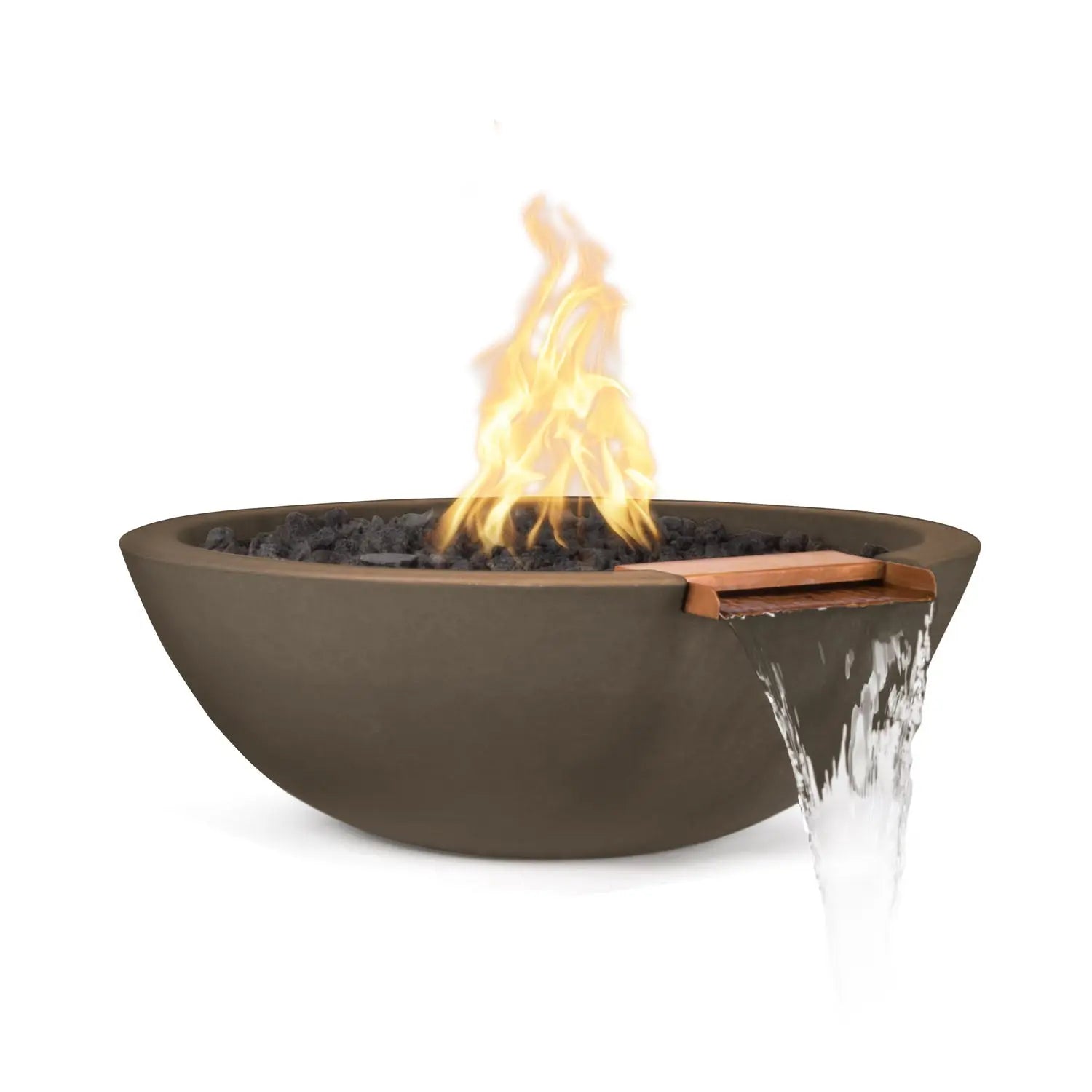 The Outdoor Plus Sedona Fire & Water Bowl - GFRC Concrete - 27" - Aqvina LLC