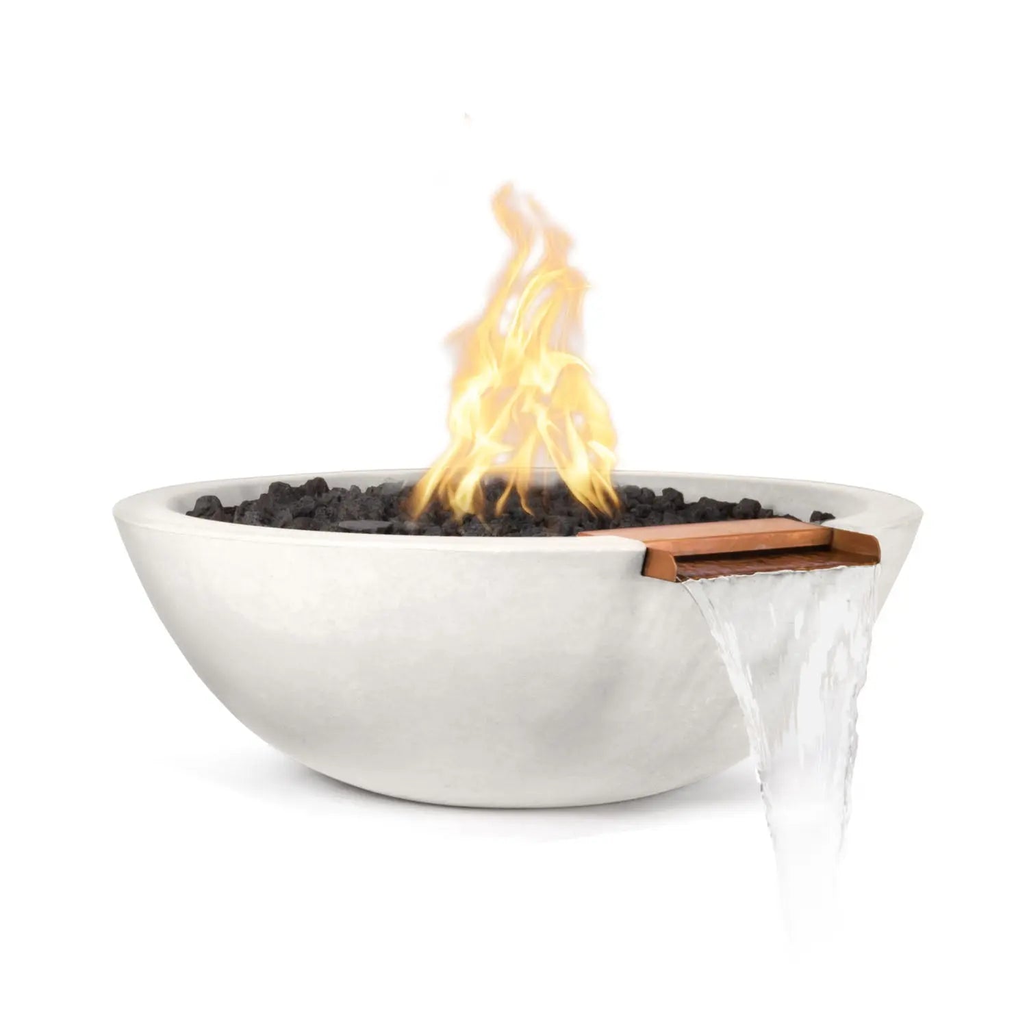 The Outdoor Plus Sedona Fire & Water Bowl - GFRC Concrete - 27" - Aqvina LLC