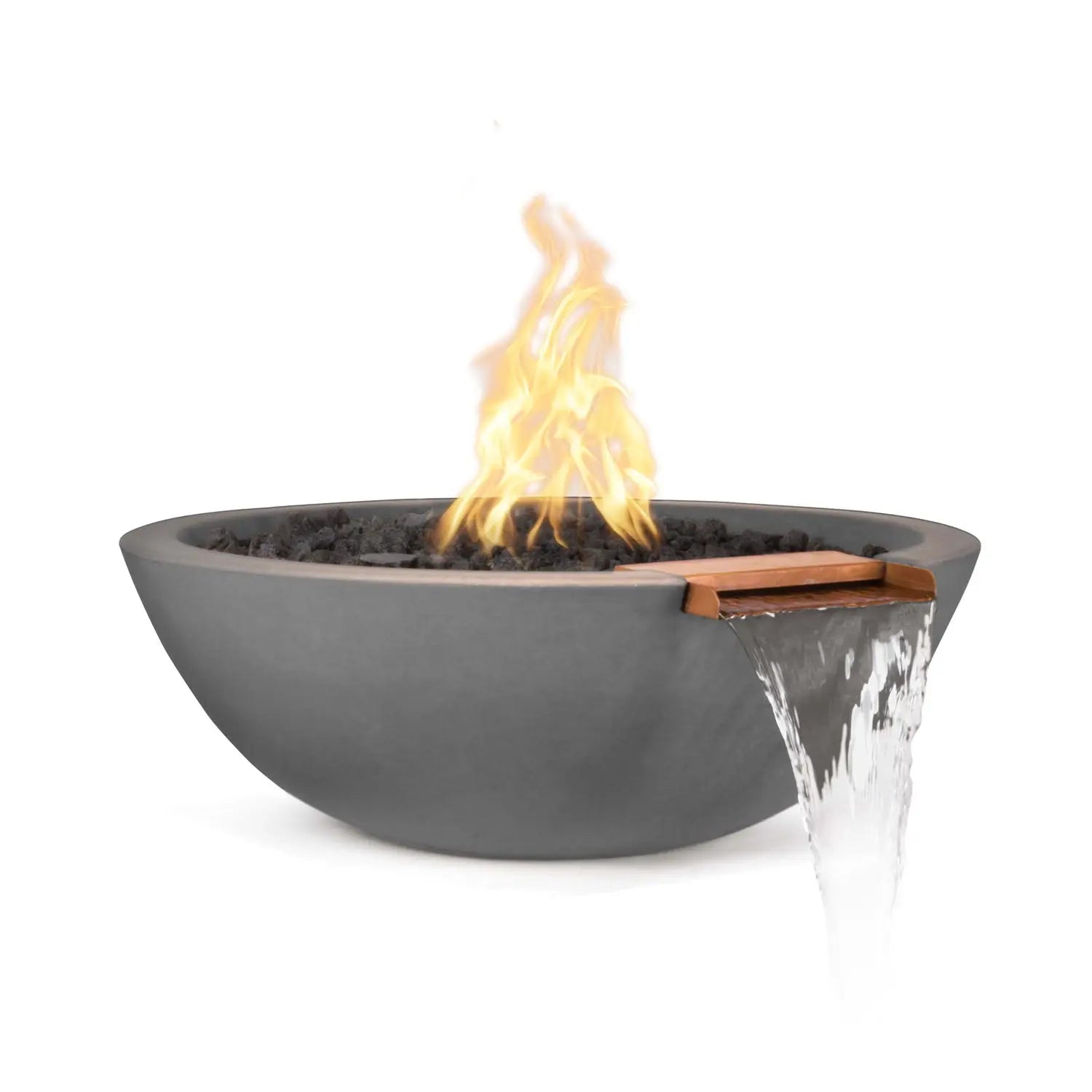 The Outdoor Plus Sedona Fire & Water Bowl - GFRC Concrete - 33" - Aqvina LLC