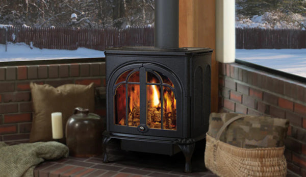IRON STRIKE SEREFINA CAST IRON VENT FREE GAS STOVE - MANY COLOR CHOICES WHITE, BLUE, BROWN, BLACK