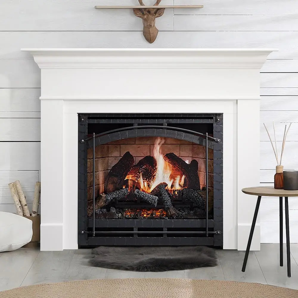 SimpliFire Inception 36-in Electric Fireplace with Chateau Forge Decorative Front