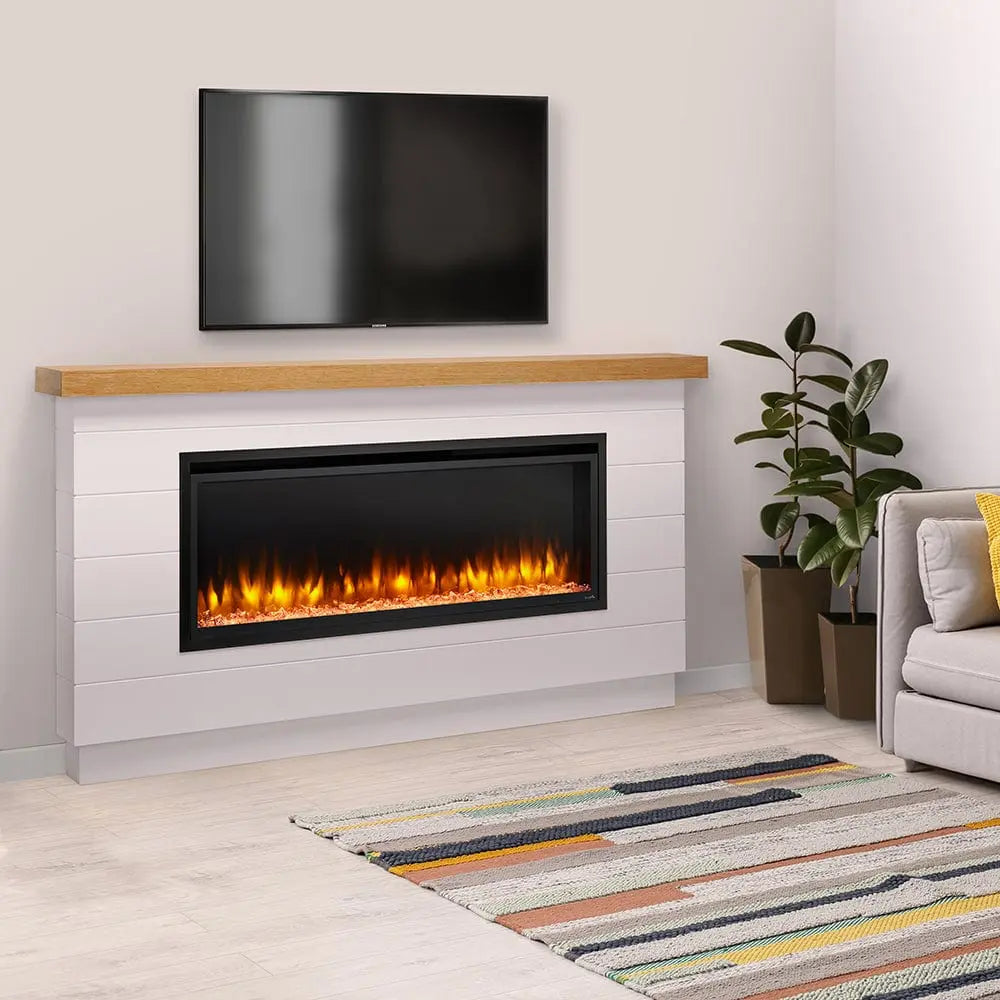 SimpliFire Boyd Modern Farmhouse Build-Out Kit for 50" Allusion Platinum BOK-MF-ALLP50