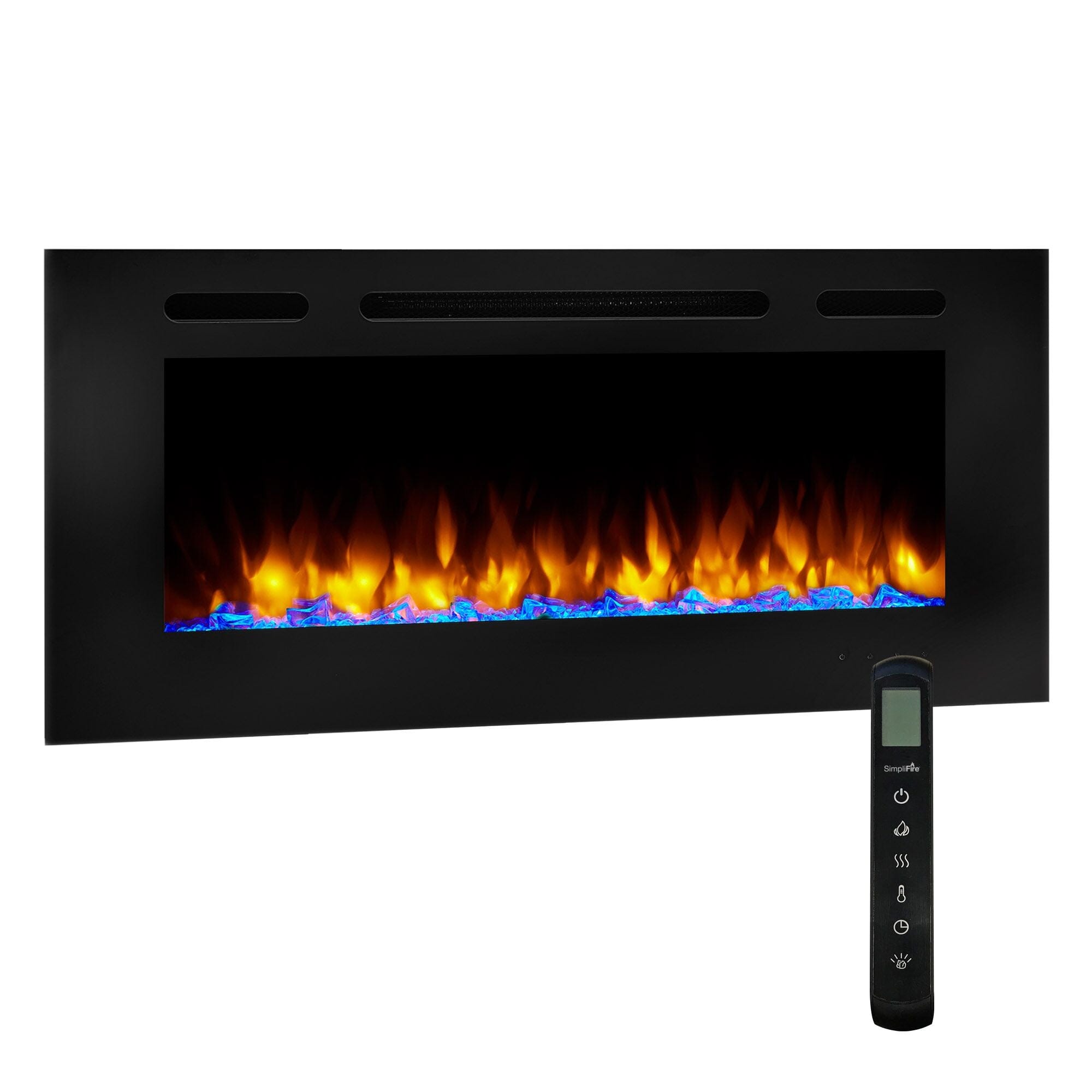SimpliFire 40-in Allusion Wall Mount Electric Fireplace