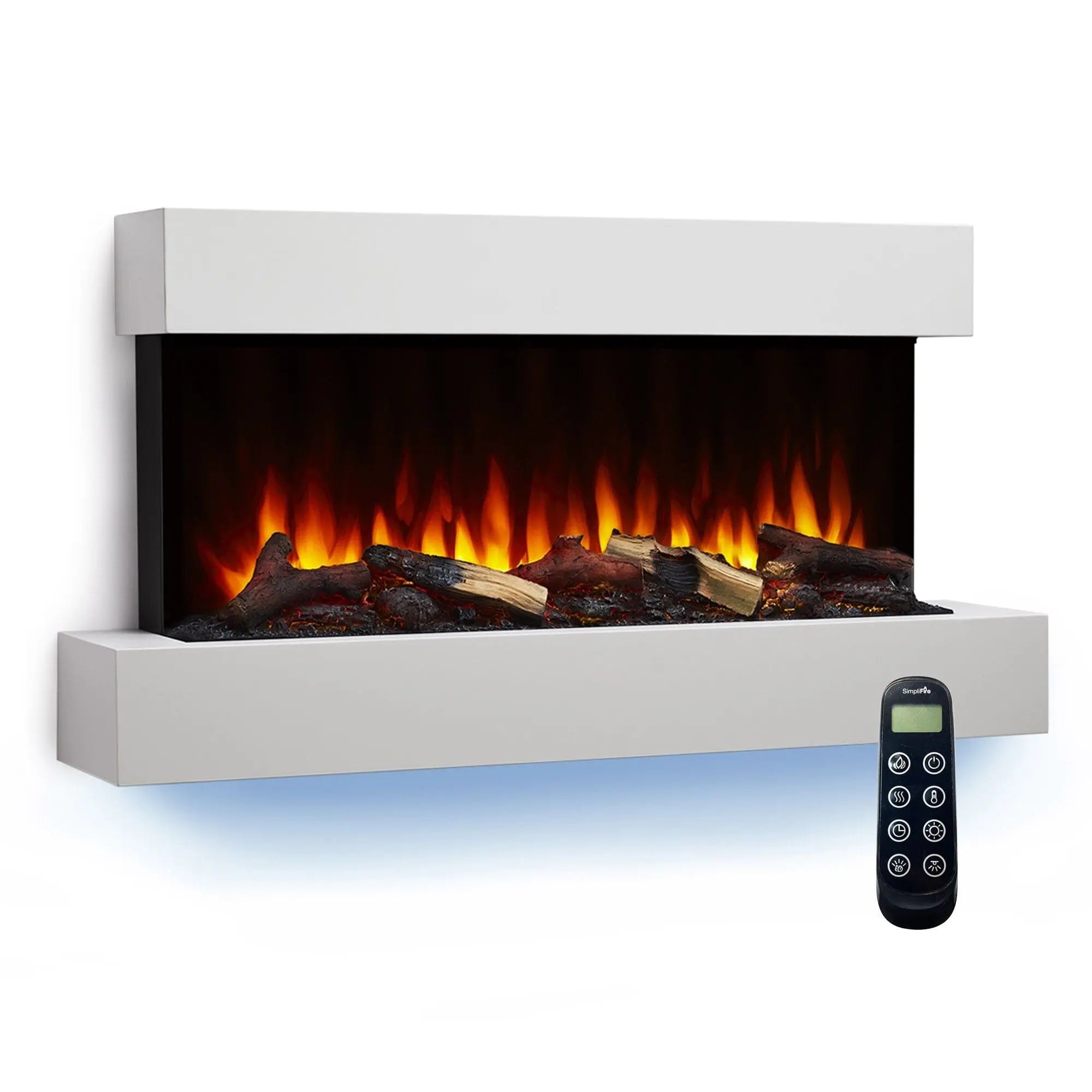 SimpliFire Format Floating Mantel Wall Mount Electric Fireplace