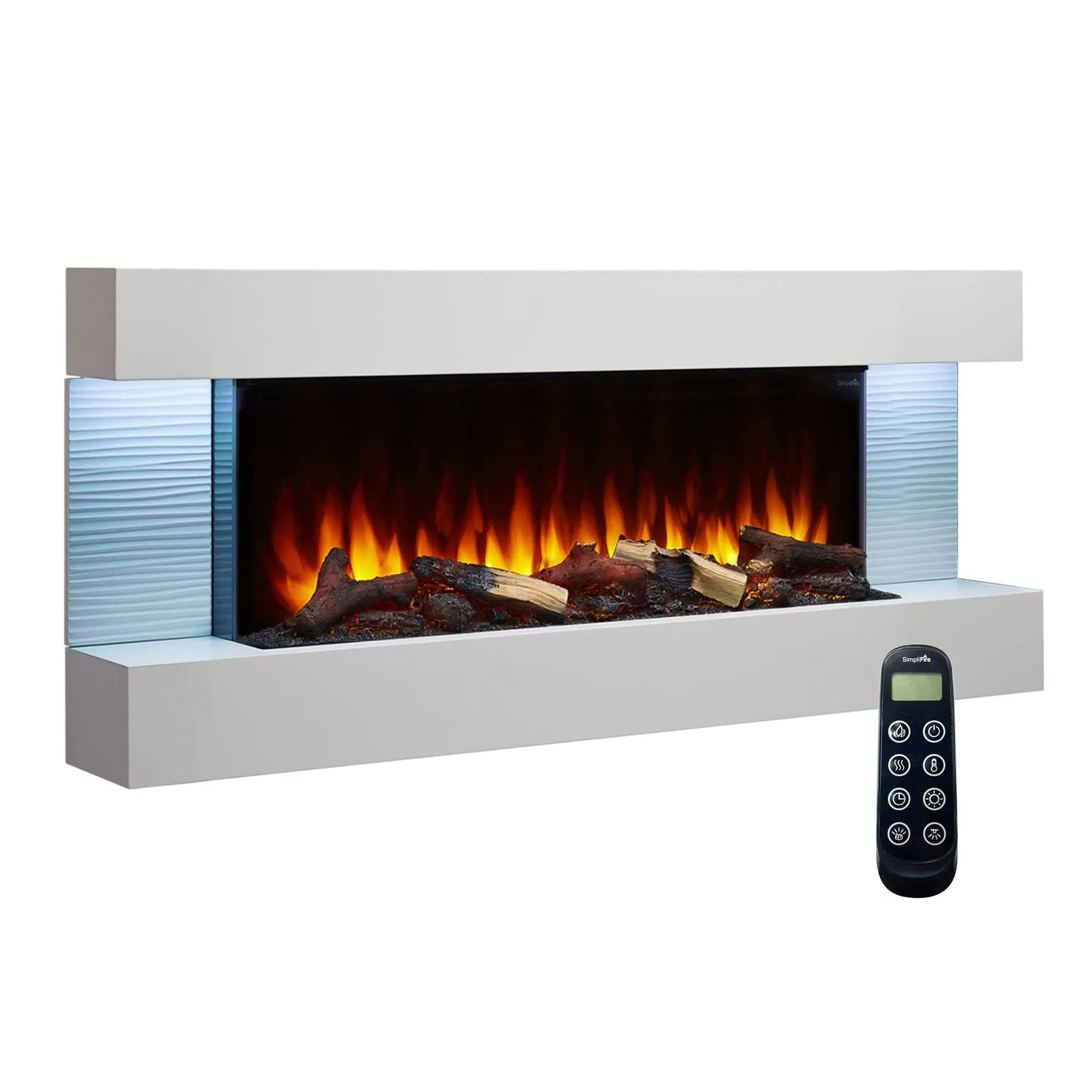SimpliFire Format Floating Mantel Wall Mount Electric Fireplace