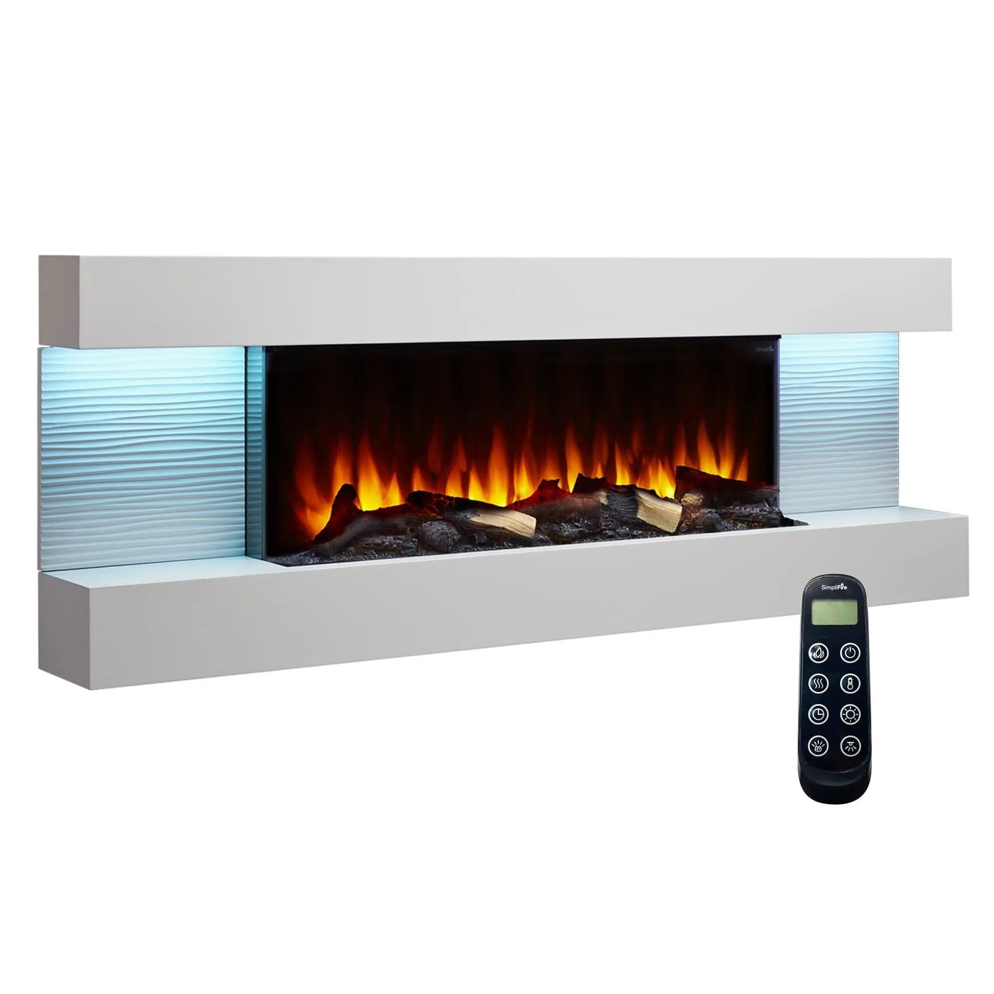 SimpliFire Format Floating Mantel Wall Mount Electric Fireplace