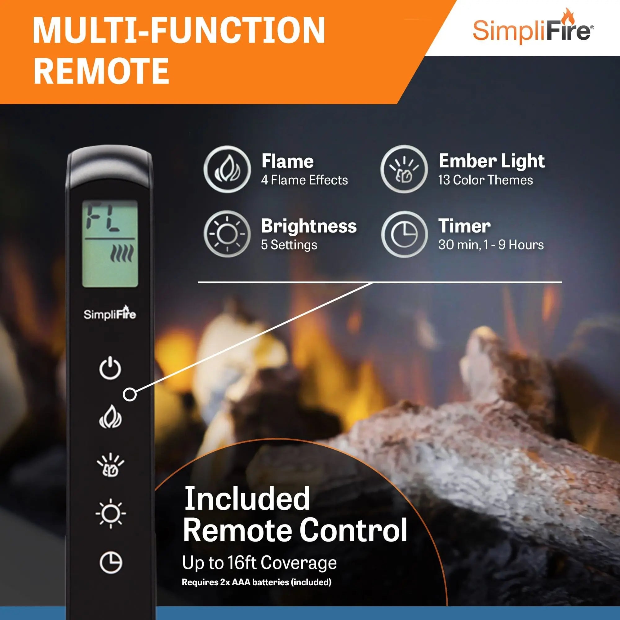SimpliFire 43-in Forum Outdoor Linear Electric Fireplace