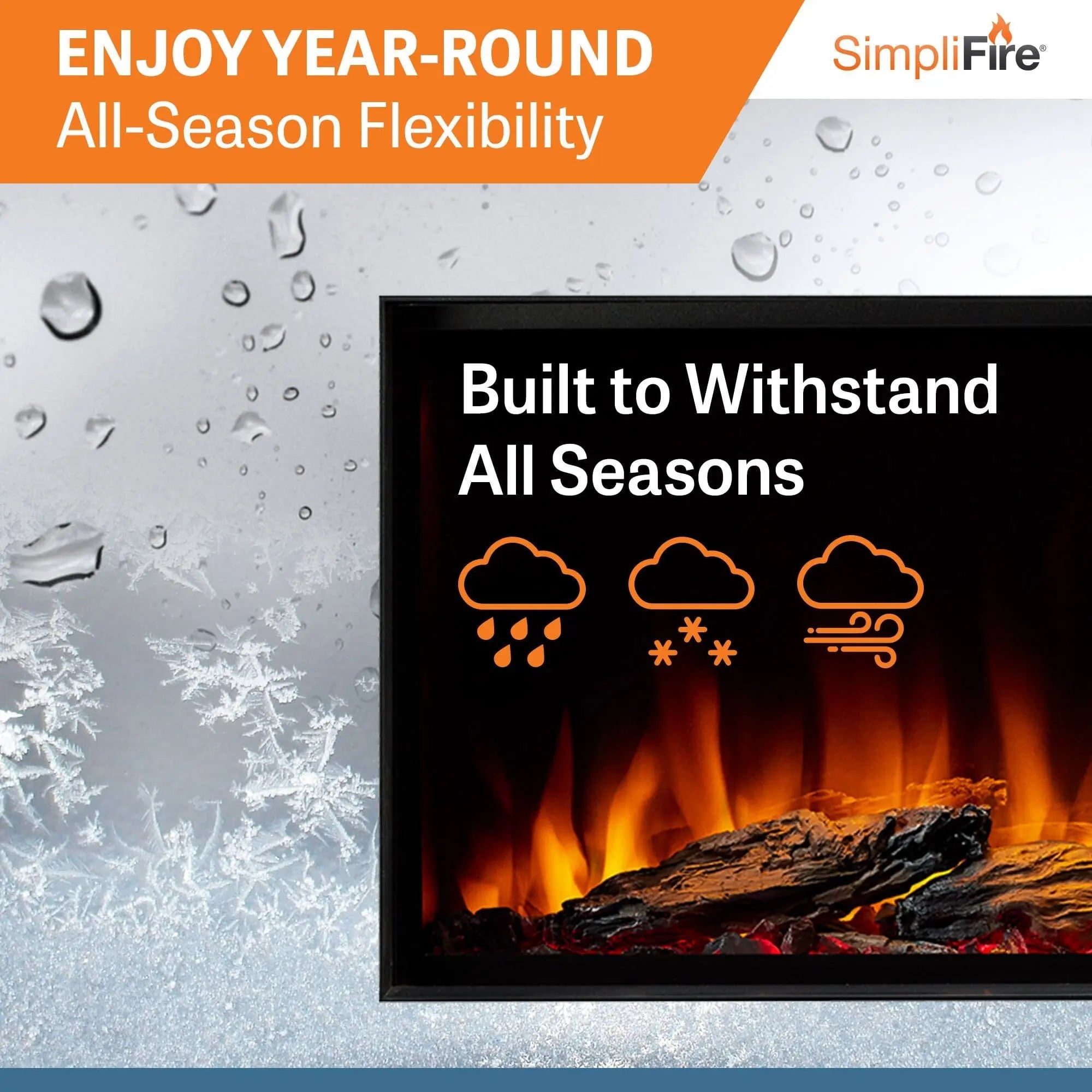 SimpliFire 43-in Forum Outdoor Linear Electric Fireplace