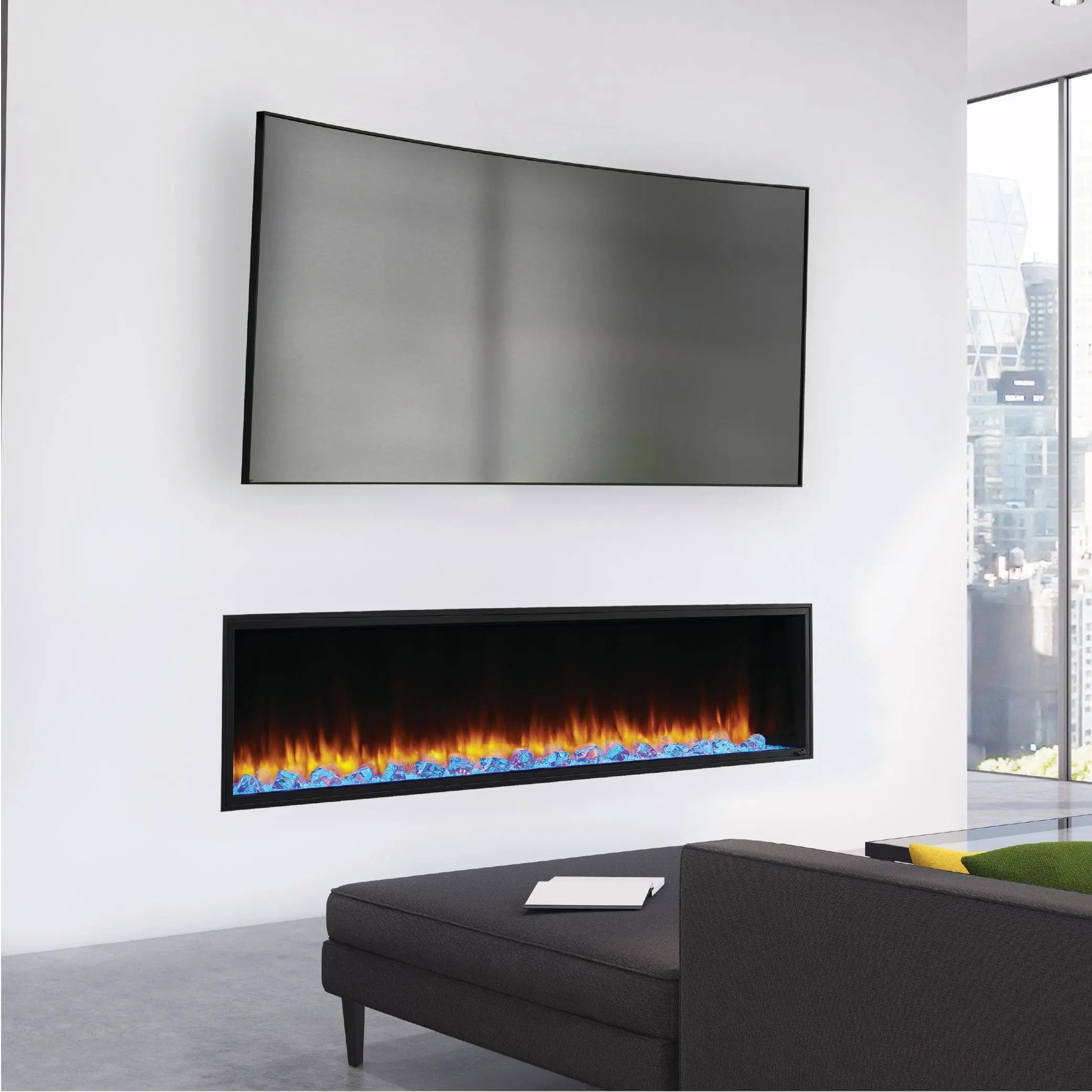 SimpliFire Scion 55-Inch Linear Recessed Smart Electric Fireplace
