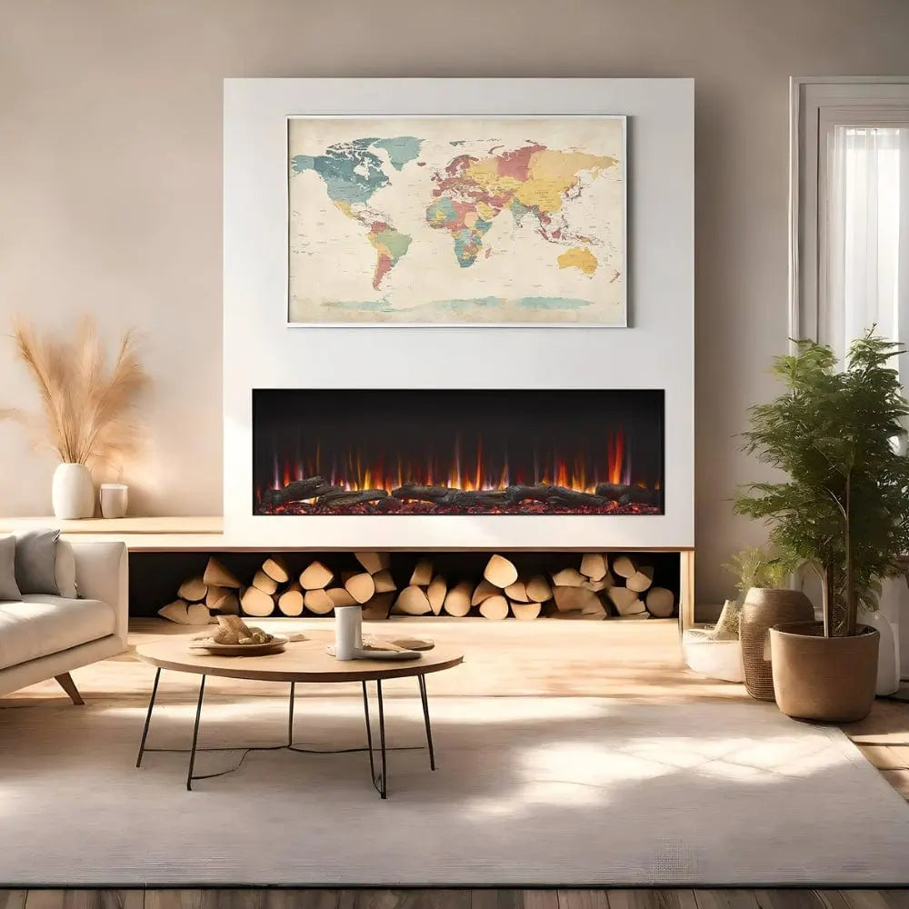 SimpliFire Triton 65-Inch Multi-View Smart Electric Fireplace