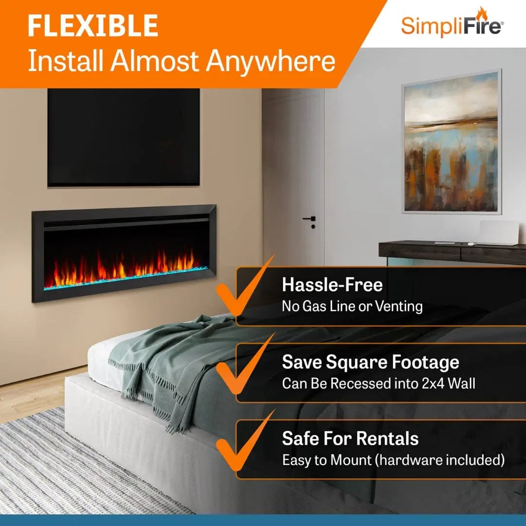 SimpliFire 40-in Allusion Slim Linear Electric Fireplace