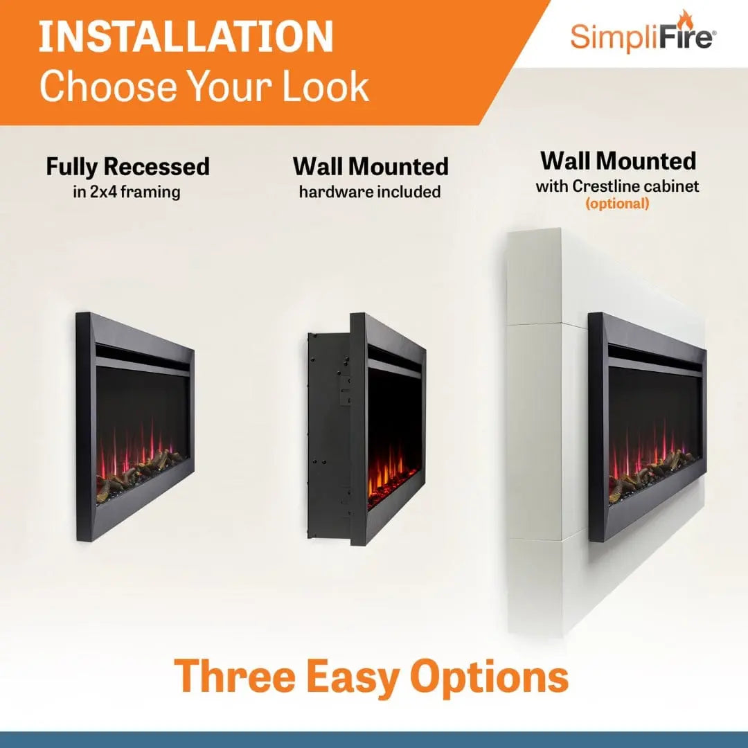 SimpliFire 50-in Allusion Slim Linear Electric Fireplace