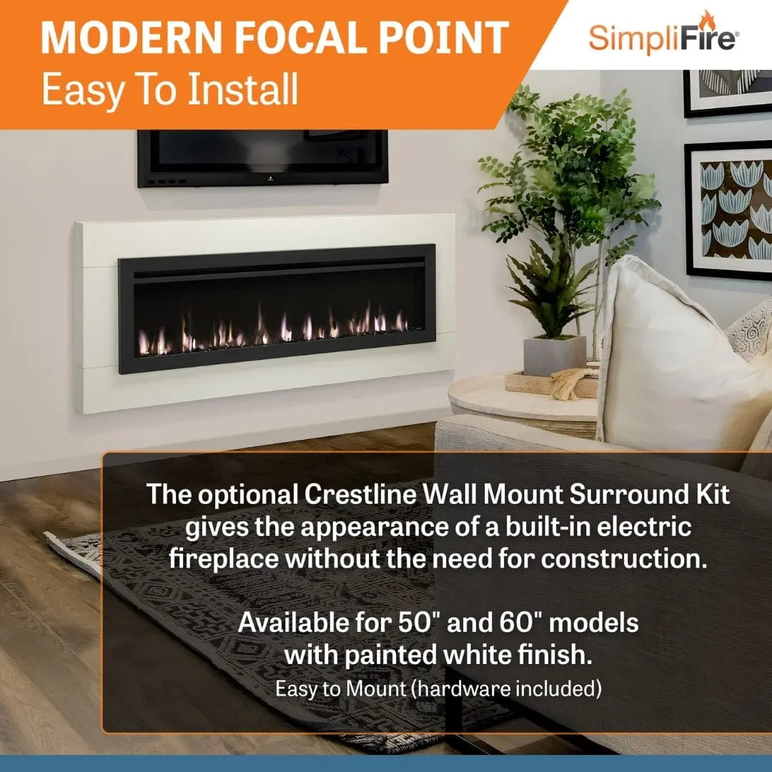SimpliFire 60-in Allusion Slim Linear Electric Fireplace