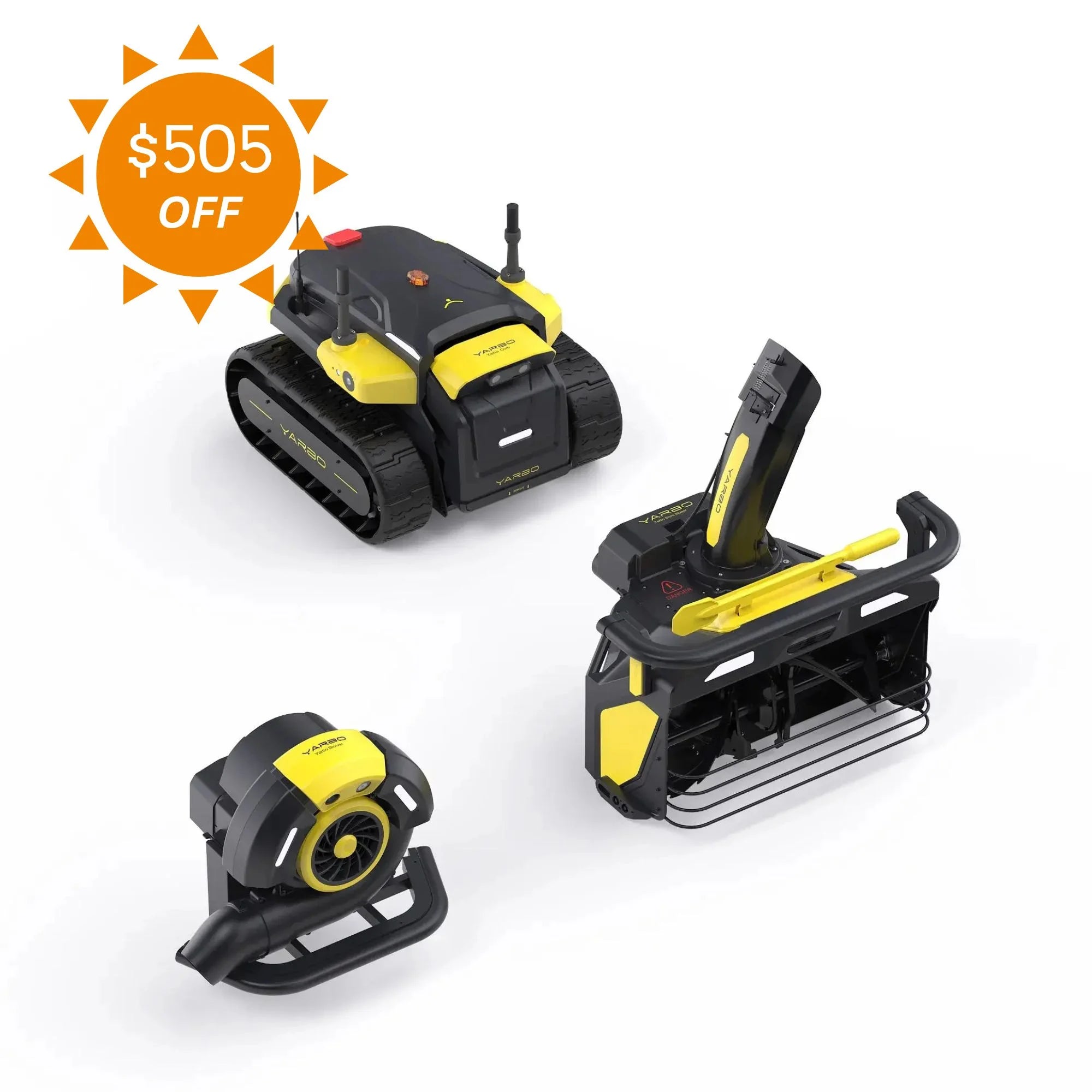 Yarbo Snow Blower + Leaf Blower Robot | 2-Module Autonomous System
