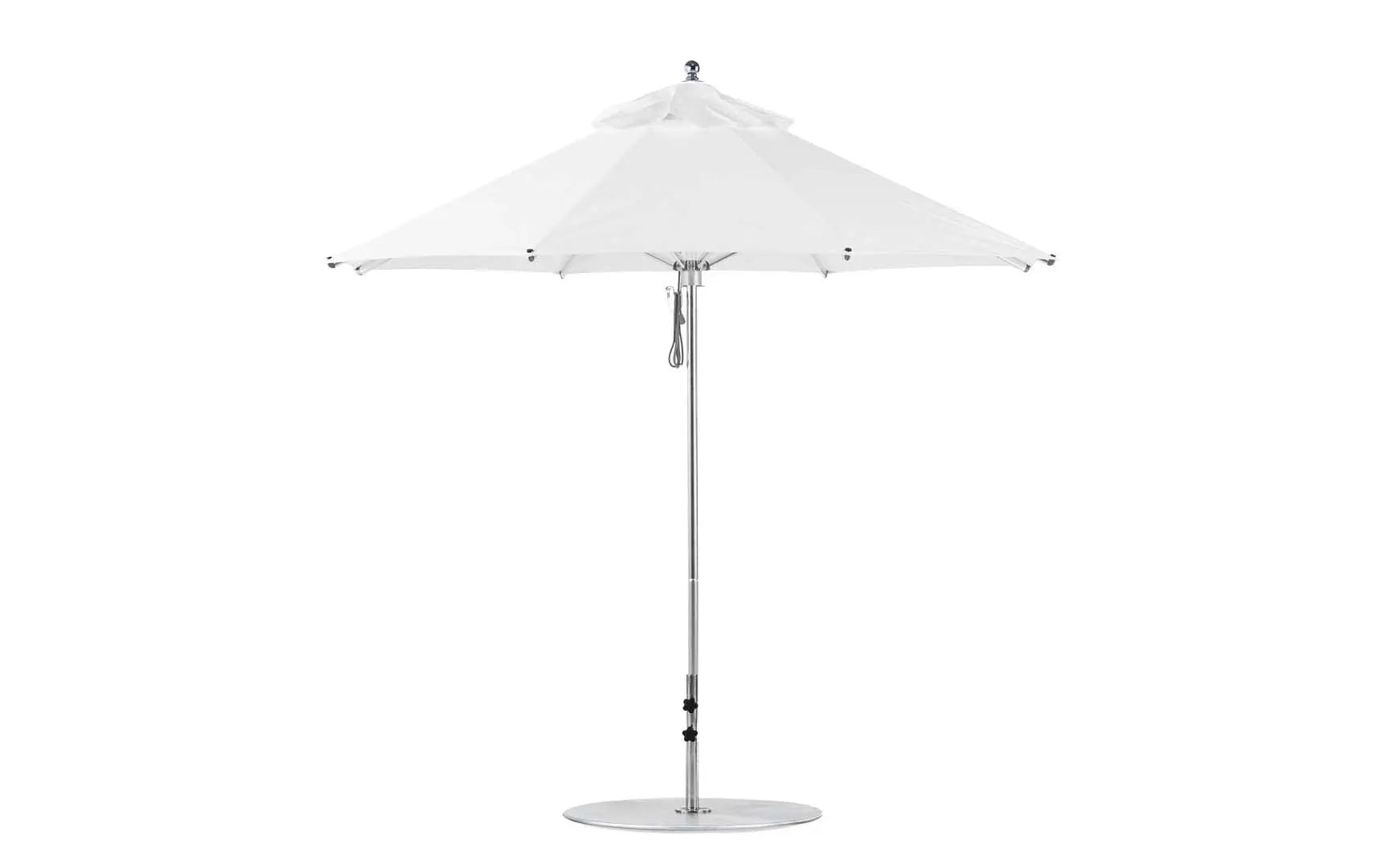 9-foot octagonal Premier Umbrella with a black canopy and wooden frame