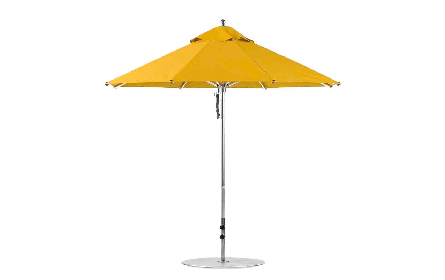 9-foot octagonal Premier Umbrella with a black canopy and wooden frame