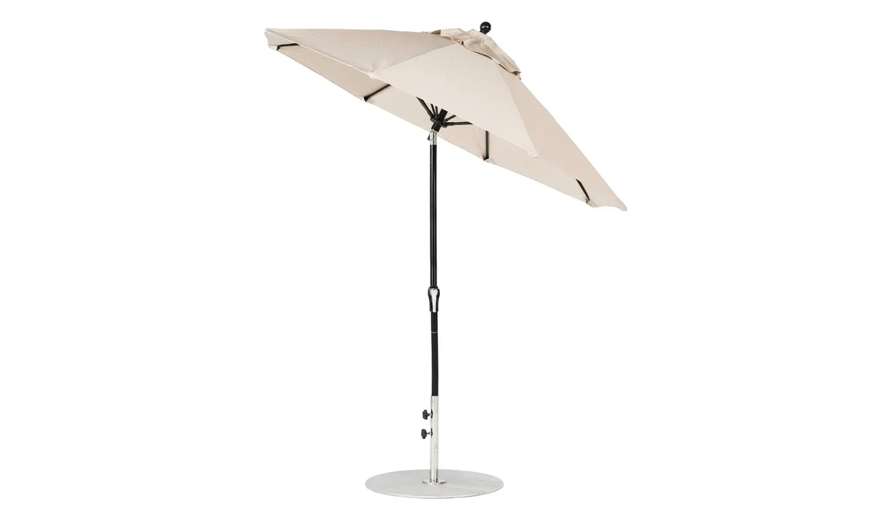7.5-foot octagonal crank auto tilt essential fiberglass umbrella in white
