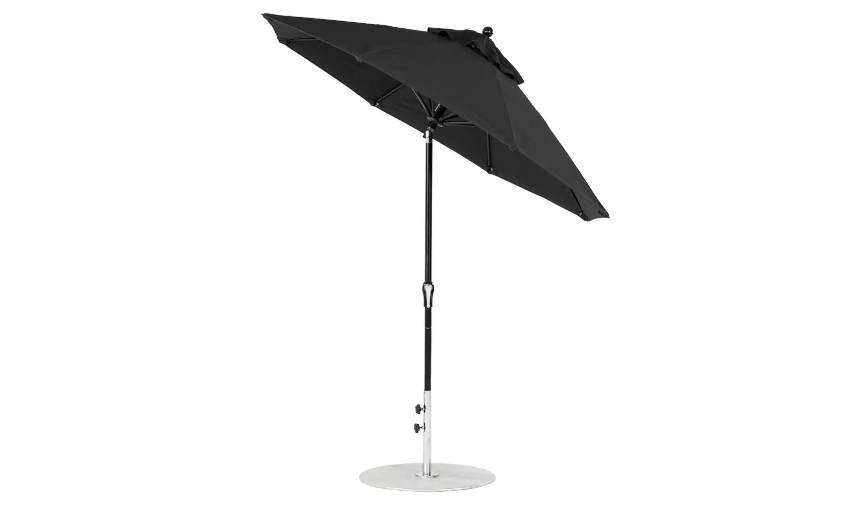 7.5-foot octagonal crank auto tilt essential fiberglass umbrella in white
