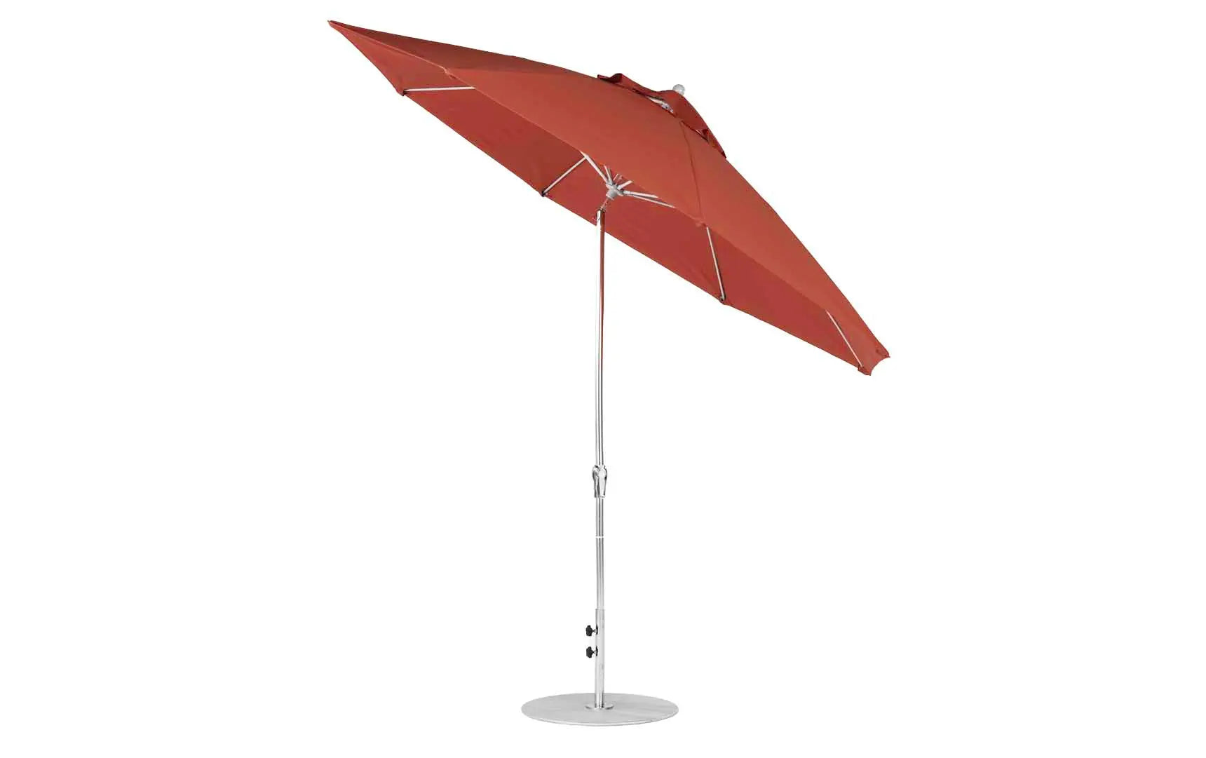 11-foot octagonal crank auto tilt essential fiberglass umbrella in white