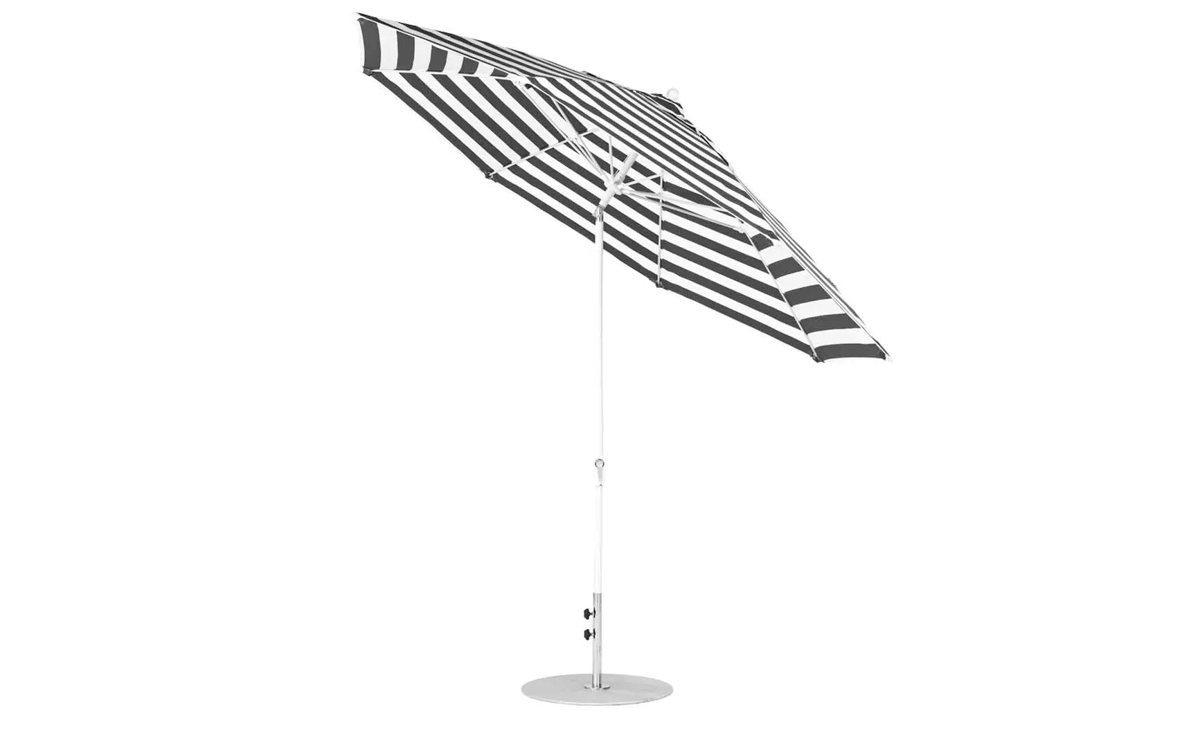 11-foot octagonal crank auto tilt essential fiberglass umbrella in white