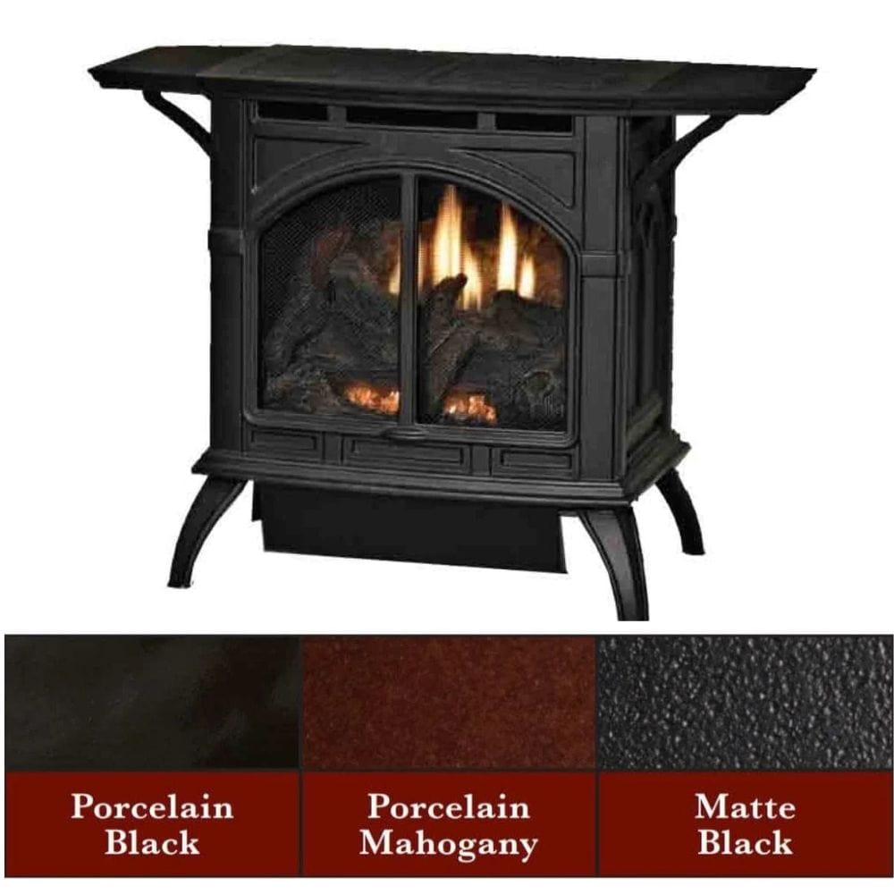 Empire 22" Spirit Deluxe Cast Iron Vent-Free Gas Stove with 10K BTU Contour Burner and Log Set