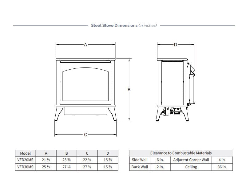 Empire 22" Spirit Steel Vent-Free Gas Stove with Contour Burner and Log Set