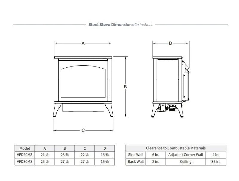 Empire 27" Spirit Steel Vent-Free Gas Stove with Contour Burner and Log Set